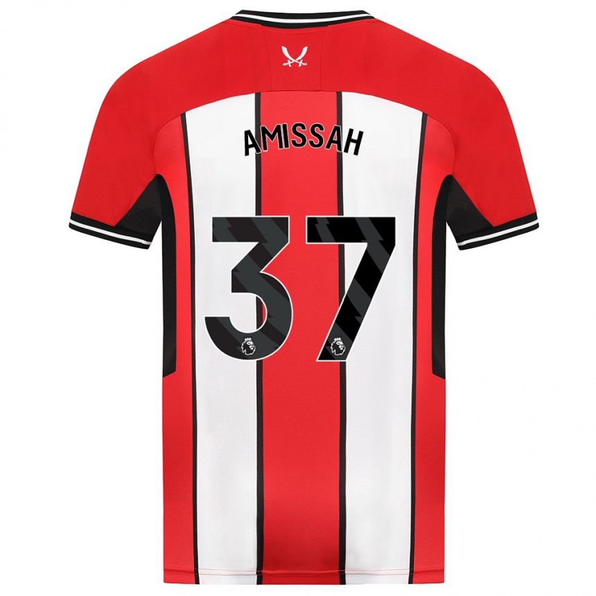 Hombre Fútbol Camiseta Jordan Amissah #37 Rojo 1ª Equipación 2023/24