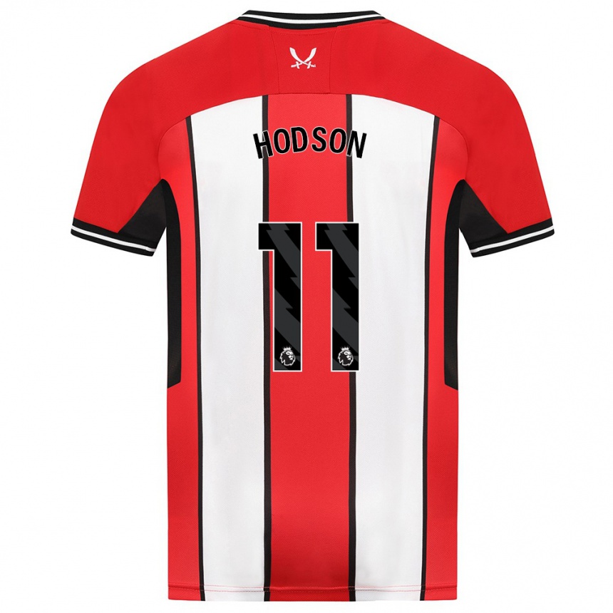 Hombre Fútbol Camiseta Ashley Hodson #11 Rojo 1ª Equipación 2023/24