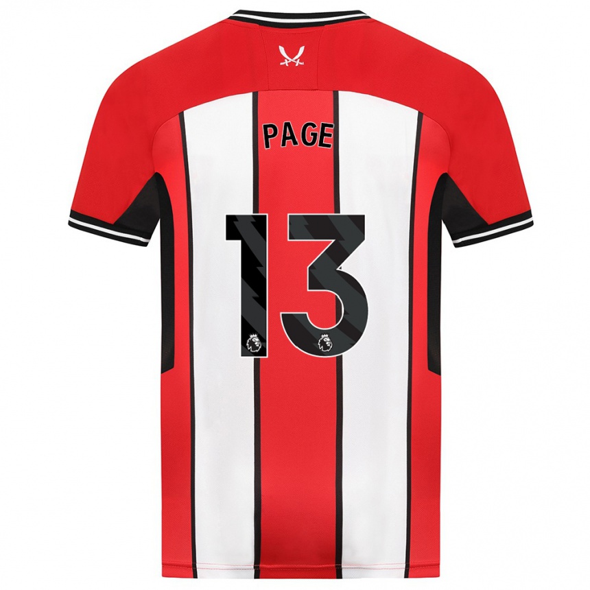 Hombre Fútbol Camiseta Olivia Jane Page #13 Rojo 1ª Equipación 2023/24