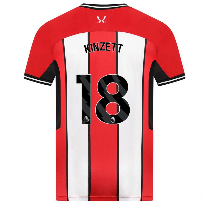 Hombre Fútbol Camiseta Ella Kinzett #18 Rojo 1ª Equipación 2023/24