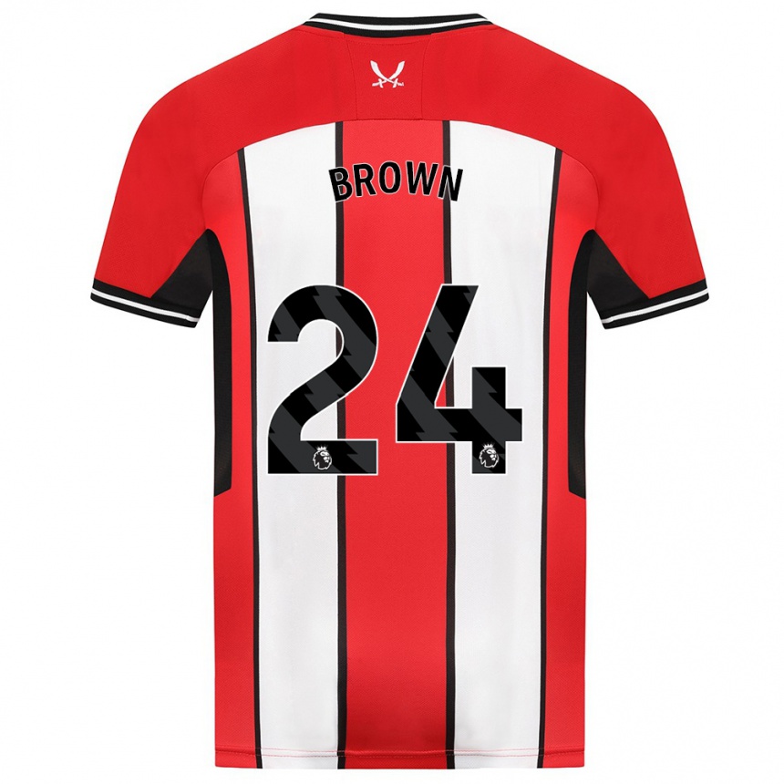 Hombre Fútbol Camiseta Rachel Brown #24 Rojo 1ª Equipación 2023/24