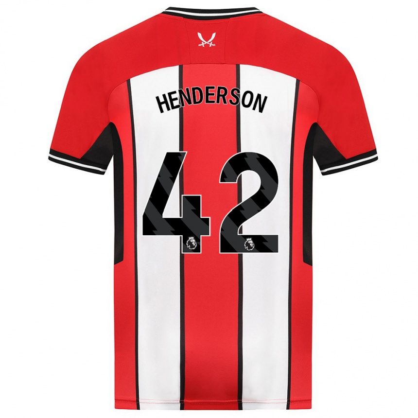 Hombre Fútbol Camiseta Peyton Henderson #42 Rojo 1ª Equipación 2023/24