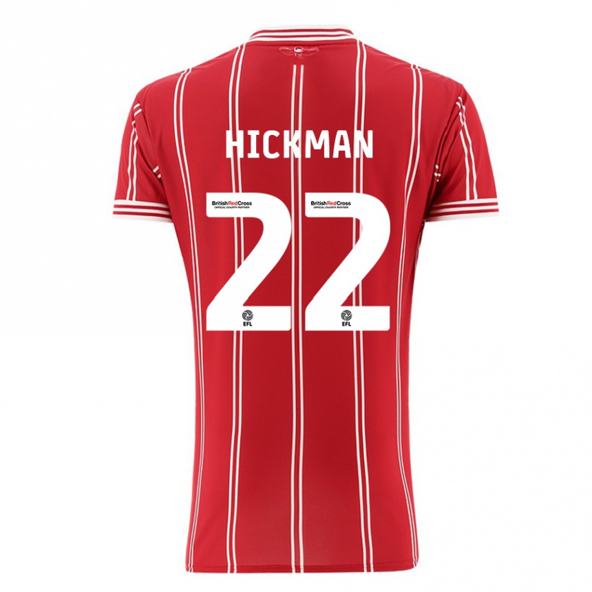 Hombre Fútbol Camiseta Taylor Gardner-Hickman #22 Rojo 1ª Equipación 2023/24