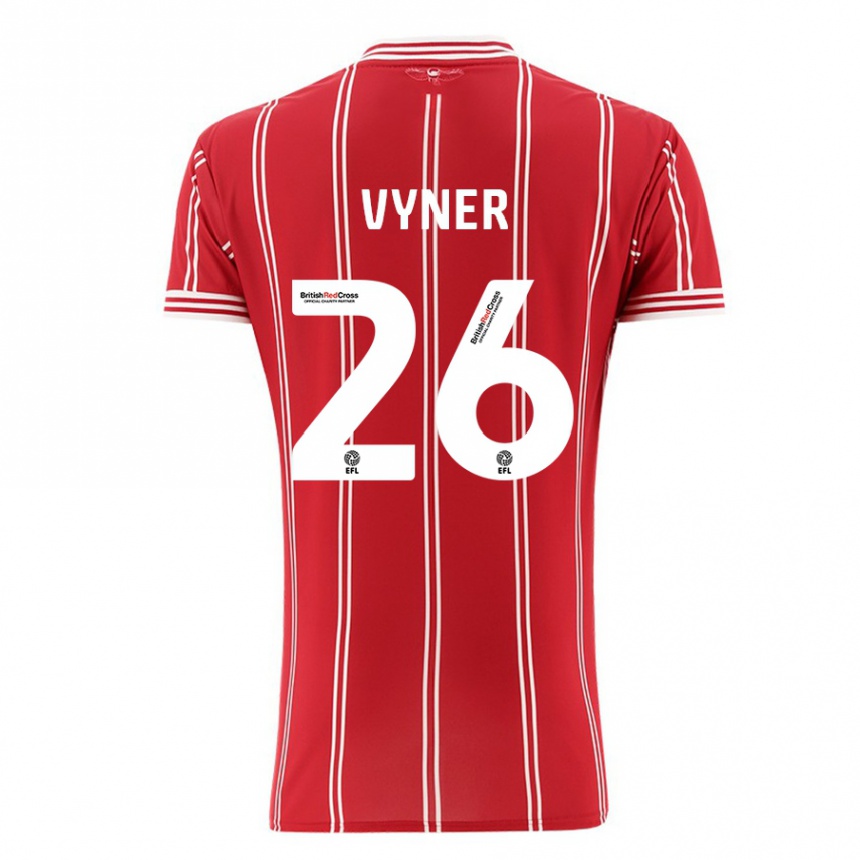 Hombre Fútbol Camiseta Zak Vyner #26 Rojo 1ª Equipación 2023/24