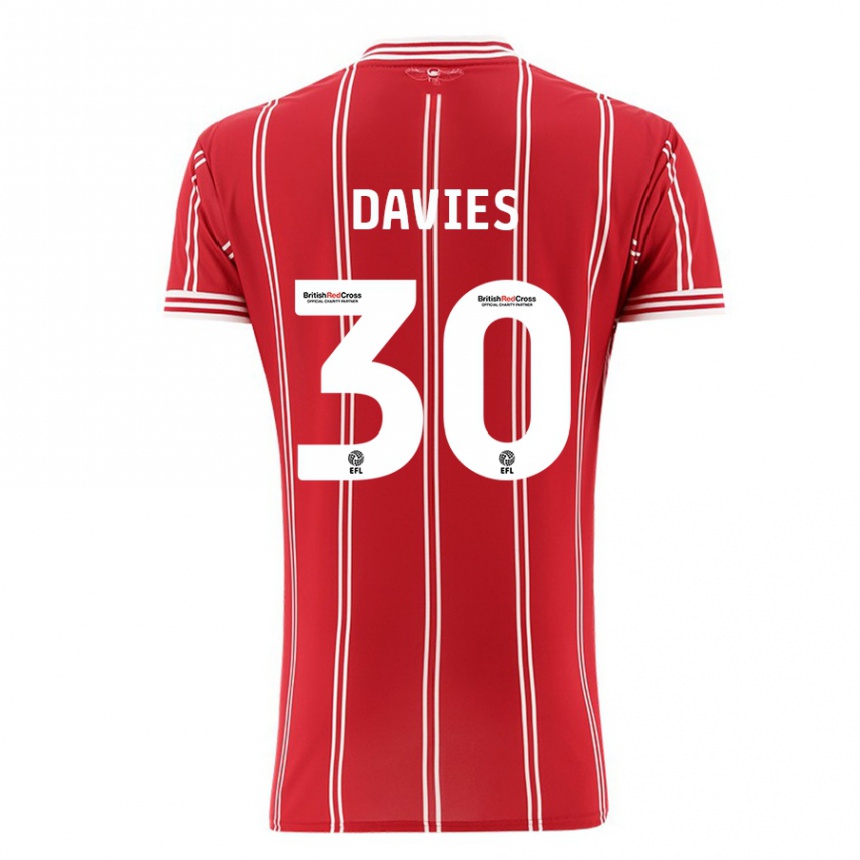 Hombre Fútbol Camiseta Yasmin Davies #30 Rojo 1ª Equipación 2023/24