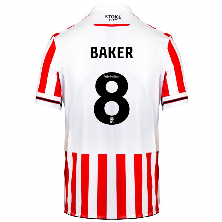 Hombre Fútbol Camiseta Lewis Baker #8 Rojo Blanco 1ª Equipación 2023/24