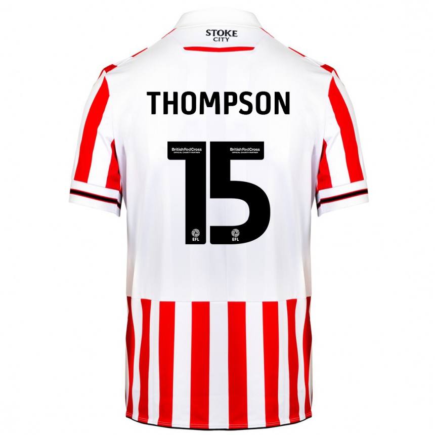 Hombre Fútbol Camiseta Jordan Thompson #15 Rojo Blanco 1ª Equipación 2023/24