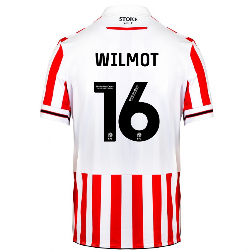 Hombre Fútbol Camiseta Ben Wilmot #16 Rojo Blanco 1ª Equipación 2023/24