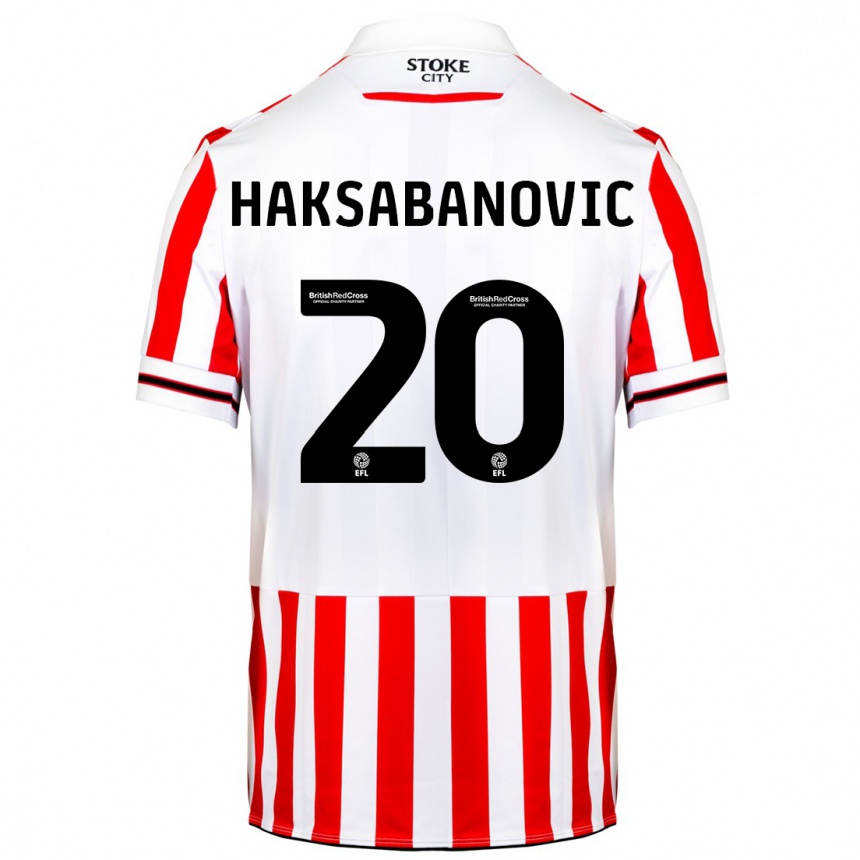 Hombre Fútbol Camiseta Sead Hakšabanović #20 Rojo Blanco 1ª Equipación 2023/24