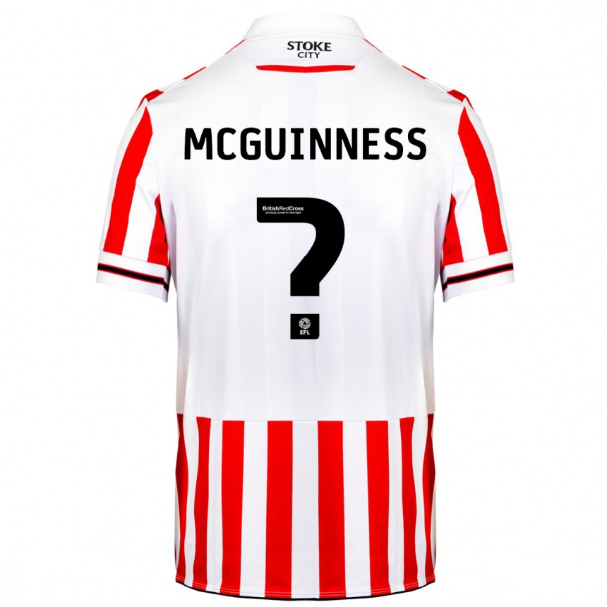 Hombre Fútbol Camiseta Dara Mcguinness #0 Rojo Blanco 1ª Equipación 2023/24