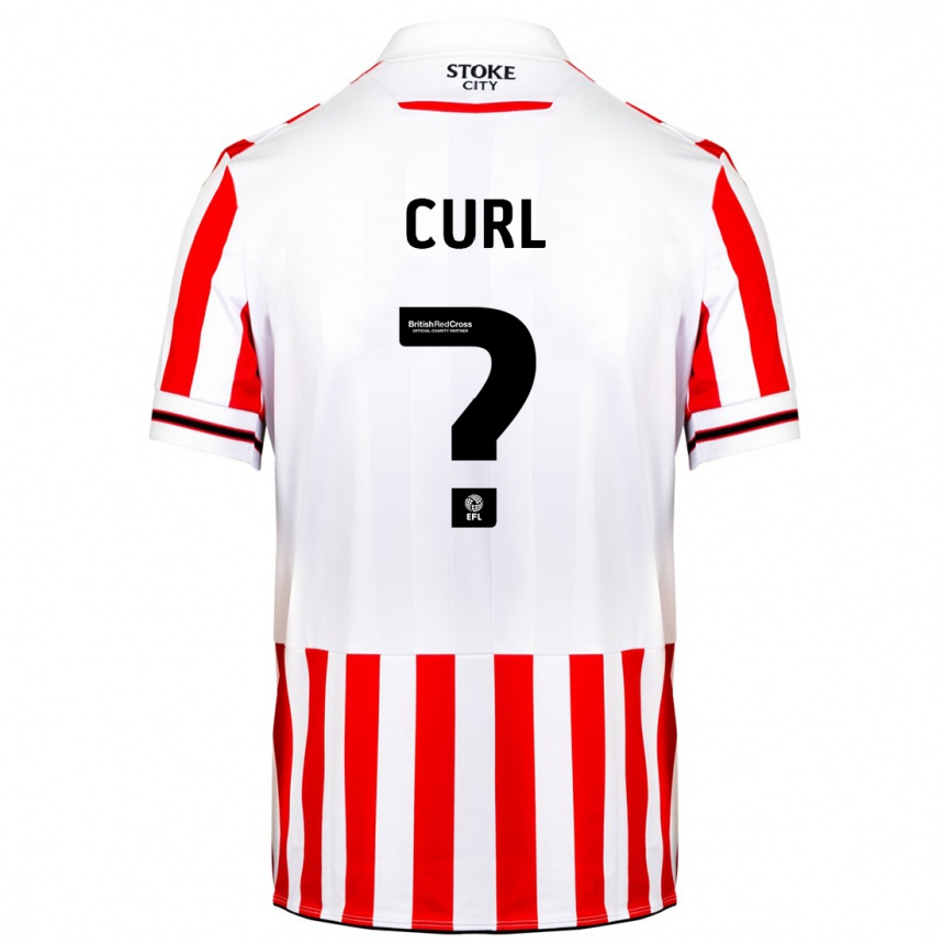 Hombre Fútbol Camiseta Tom Curl #0 Rojo Blanco 1ª Equipación 2023/24