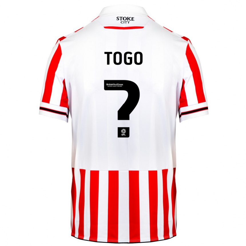 Hombre Fútbol Camiseta Ian Togo #0 Rojo Blanco 1ª Equipación 2023/24