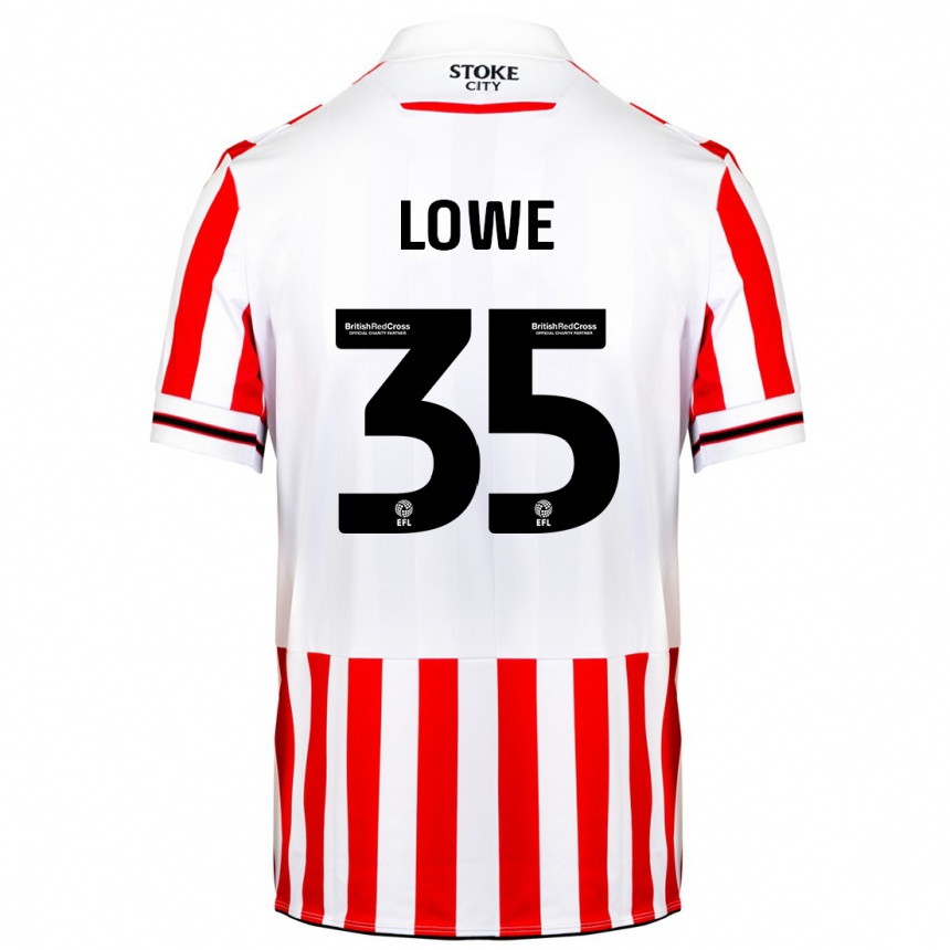 Hombre Fútbol Camiseta Nathan Lowe #35 Rojo Blanco 1ª Equipación 2023/24