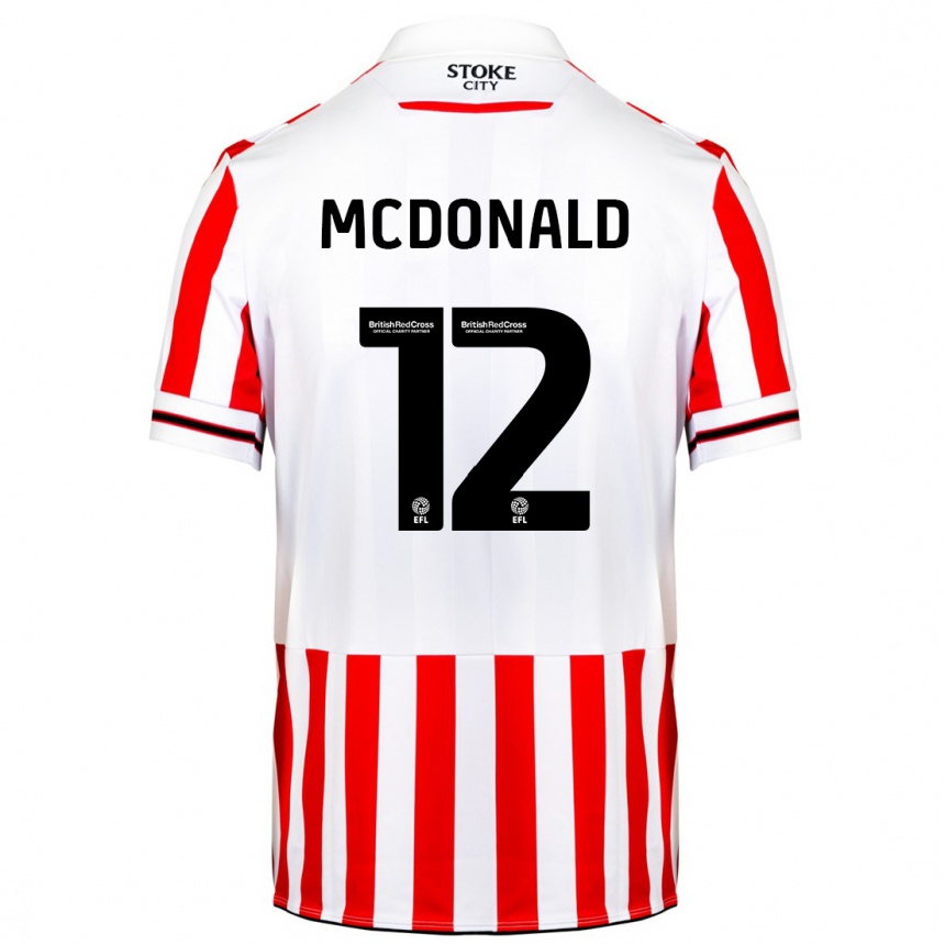 Hombre Fútbol Camiseta Kayleigh Mcdonald #12 Rojo Blanco 1ª Equipación 2023/24