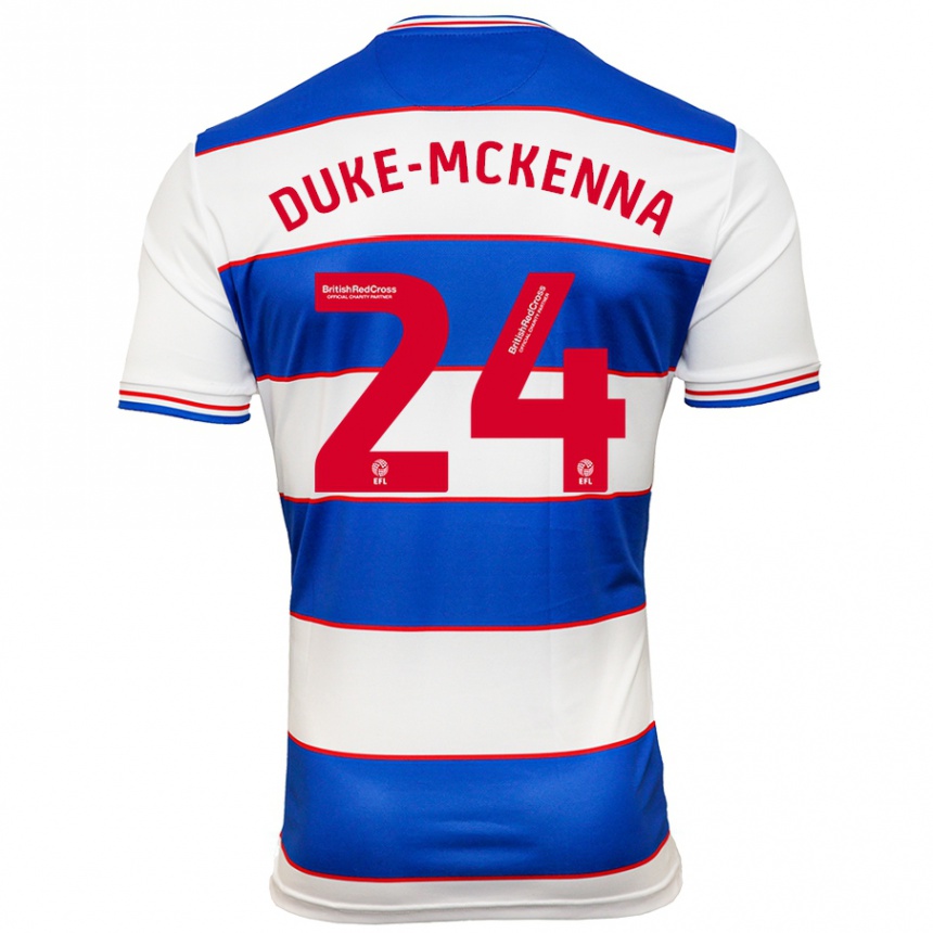 Hombre Fútbol Camiseta Stephen Duke-Mckenna #24 Blanco Azul 1ª Equipación 2023/24