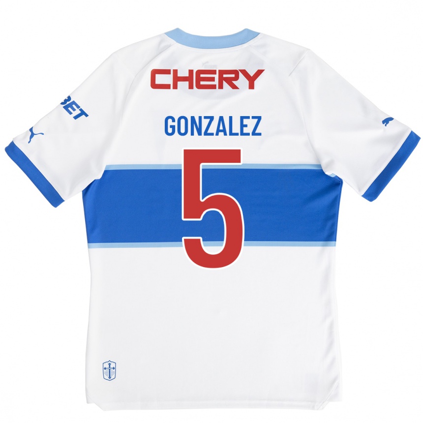 Hombre Fútbol Camiseta Daniel González #5 Blanco 1ª Equipación 2023/24