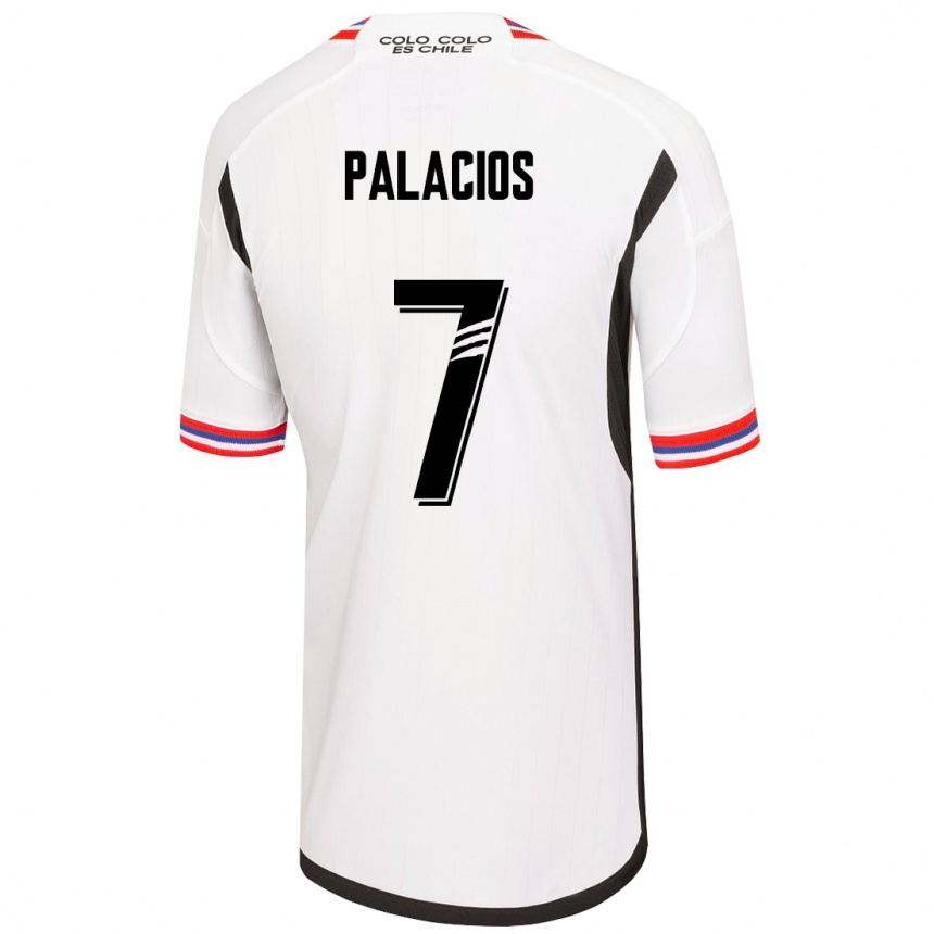Hombre Fútbol Camiseta Carlos Palacios #7 Blanco 1ª Equipación 2023/24
