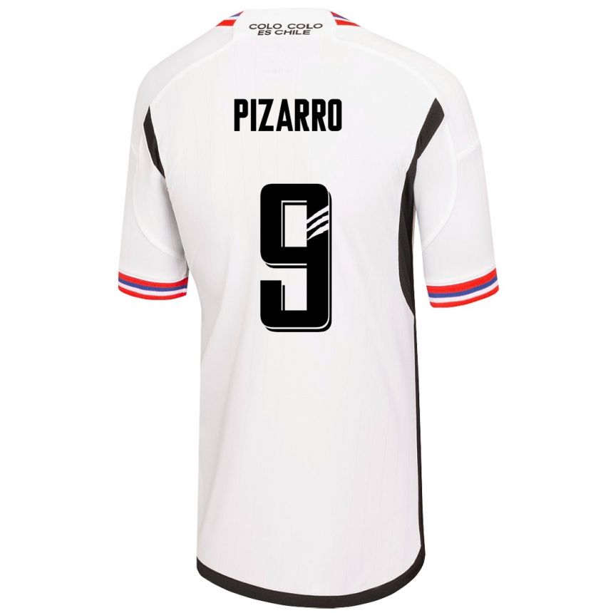 Hombre Fútbol Camiseta Damián Pizarro #9 Blanco 1ª Equipación 2023/24