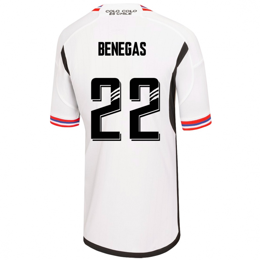 Hombre Fútbol Camiseta Leandro Benegas #22 Blanco 1ª Equipación 2023/24