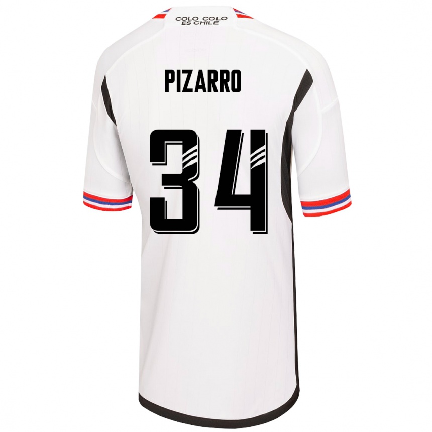 Hombre Fútbol Camiseta Vicente Pizarro #34 Blanco 1ª Equipación 2023/24
