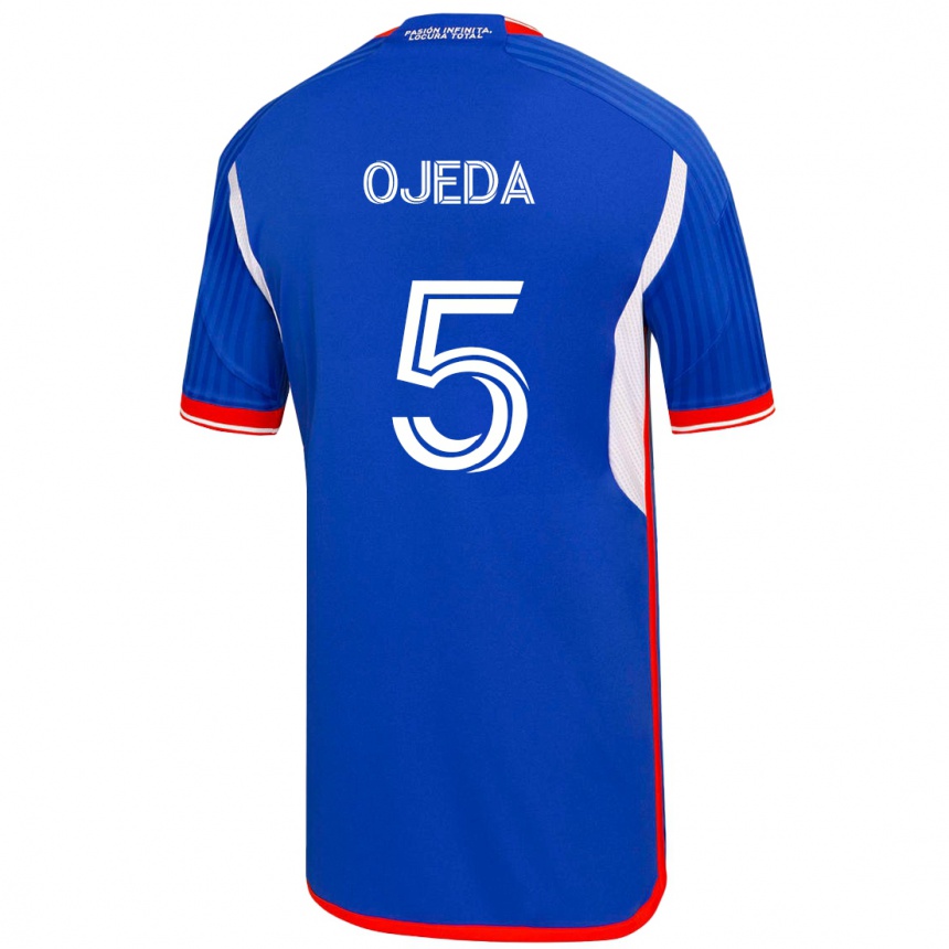 Hombre Fútbol Camiseta Emmanuel Ojeda #5 Azul 1ª Equipación 2023/24