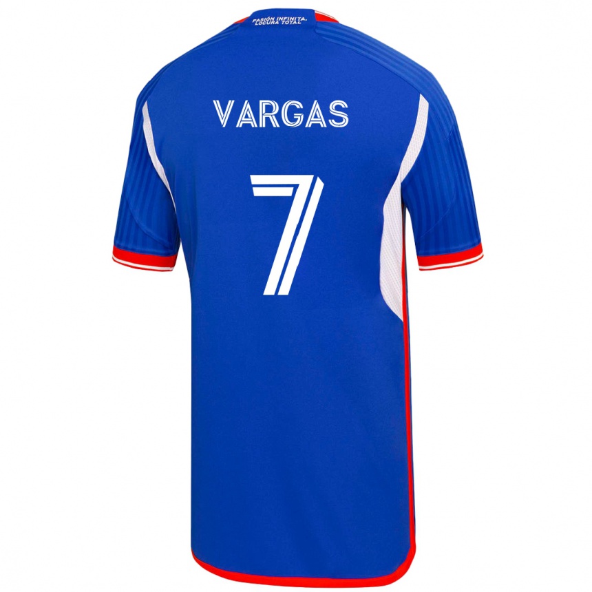 Hombre Fútbol Camiseta Jeisson Vargas #7 Azul 1ª Equipación 2023/24