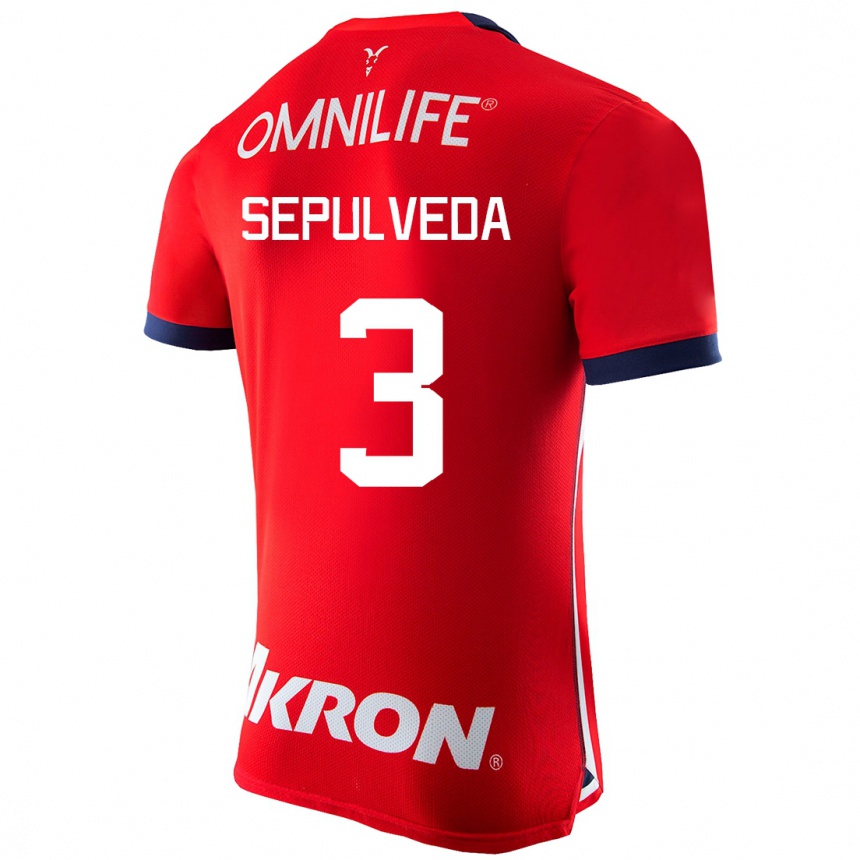 Hombre Fútbol Camiseta Gilberto Sepúlveda #3 Rojo 1ª Equipación 2023/24