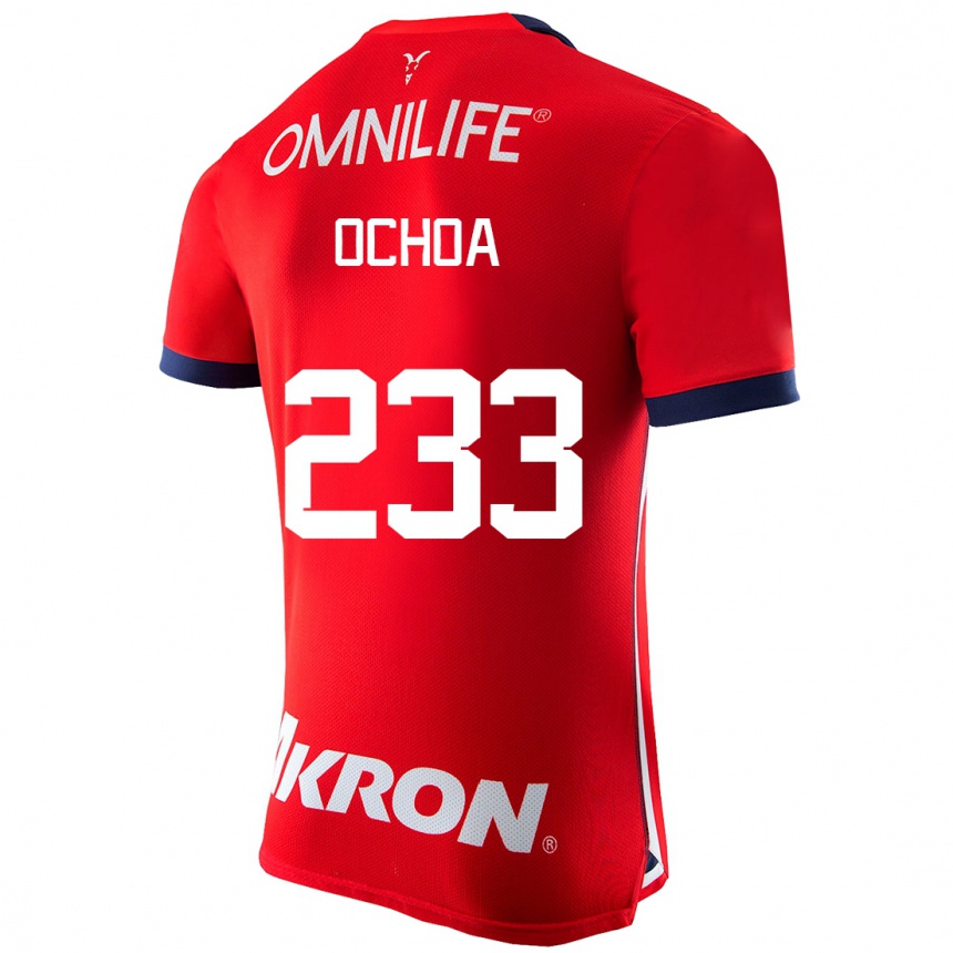 Hombre Fútbol Camiseta Diego Ochoa #233 Rojo 1ª Equipación 2023/24
