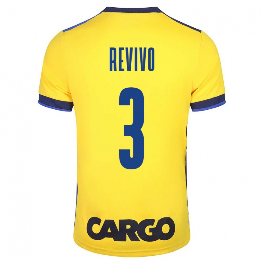 Hombre Fútbol Camiseta Roy Revivo #3 Amarillo 1ª Equipación 2023/24