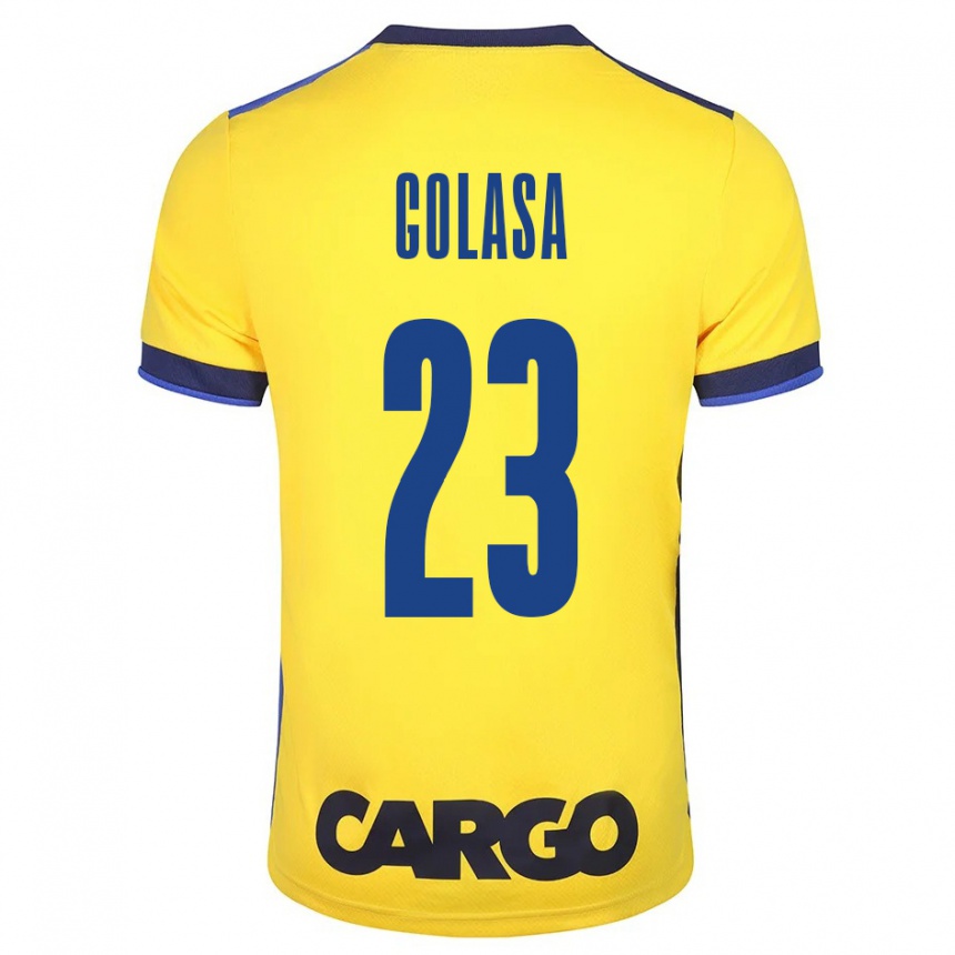 Hombre Fútbol Camiseta Eyal Golasa #23 Amarillo 1ª Equipación 2023/24