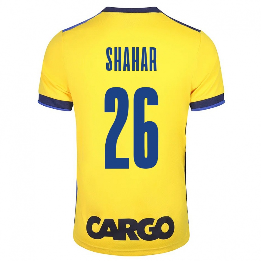 Hombre Fútbol Camiseta Ido Shahar #26 Amarillo 1ª Equipación 2023/24