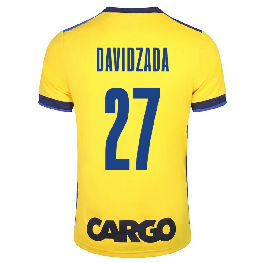 Hombre Fútbol Camiseta Ofir Davidzada #27 Amarillo 1ª Equipación 2023/24