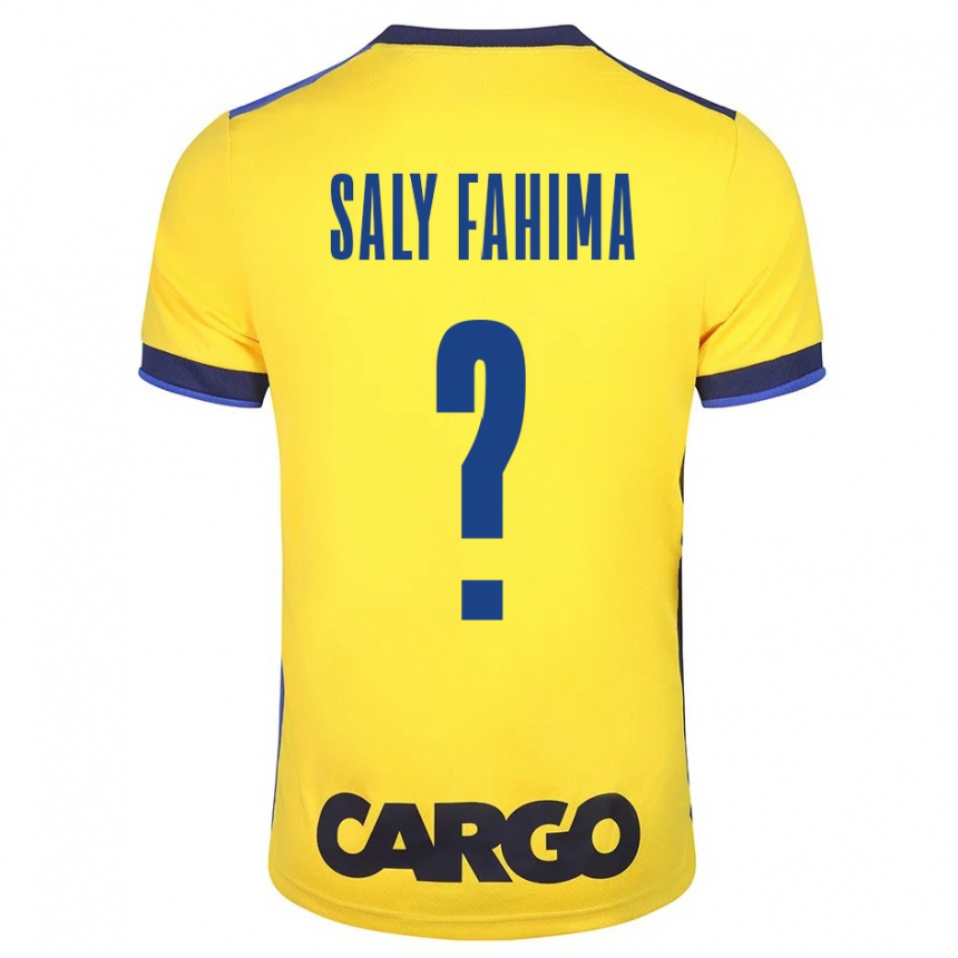 Hombre Fútbol Camiseta Israel Saly Fahima #0 Amarillo 1ª Equipación 2023/24