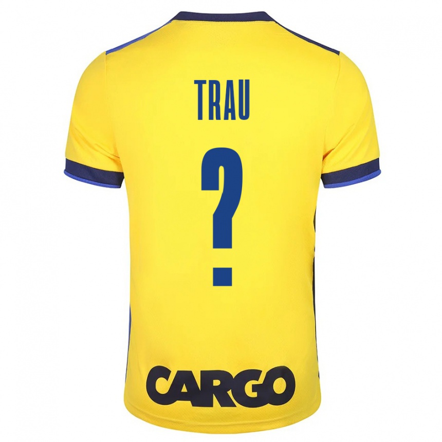 Hombre Fútbol Camiseta Idan Trau #0 Amarillo 1ª Equipación 2023/24