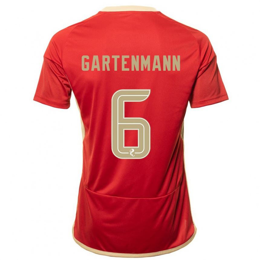 Hombre Fútbol Camiseta Stefan Gartenmann #6 Rojo 1ª Equipación 2023/24
