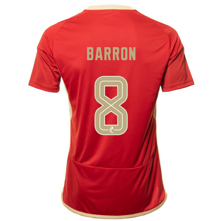Hombre Fútbol Camiseta Connor Barron #8 Rojo 1ª Equipación 2023/24