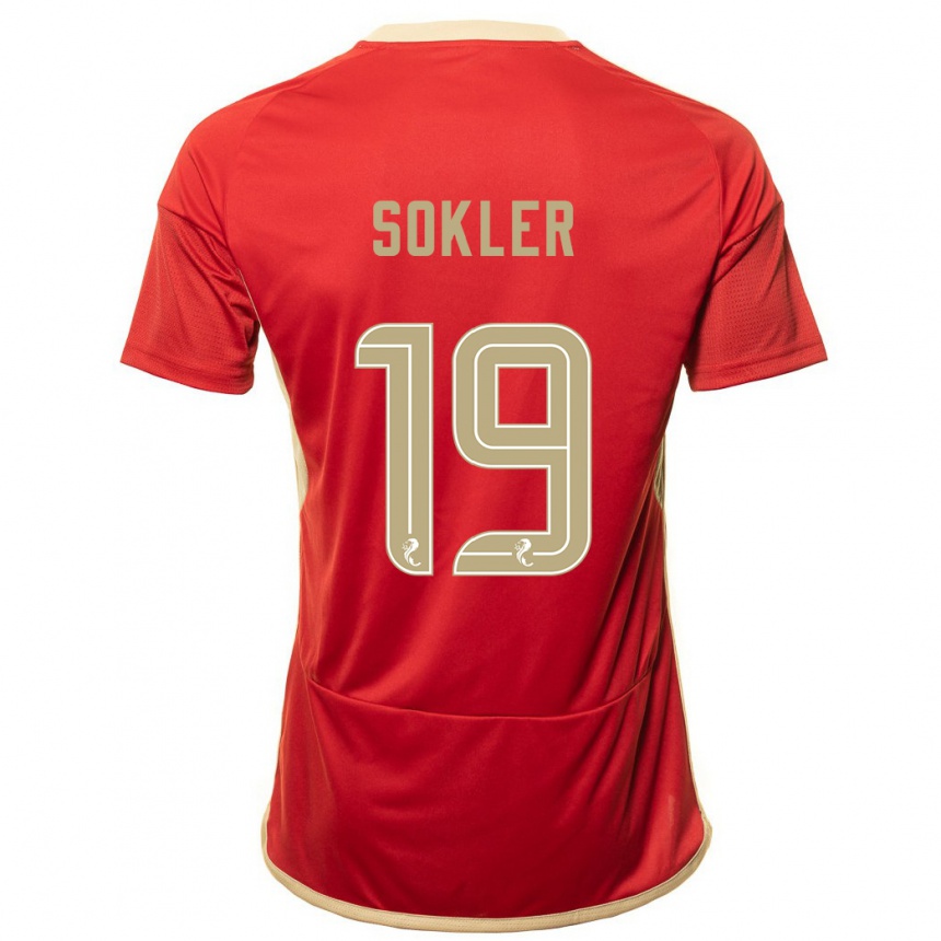 Hombre Fútbol Camiseta Ester Sokler #19 Rojo 1ª Equipación 2023/24