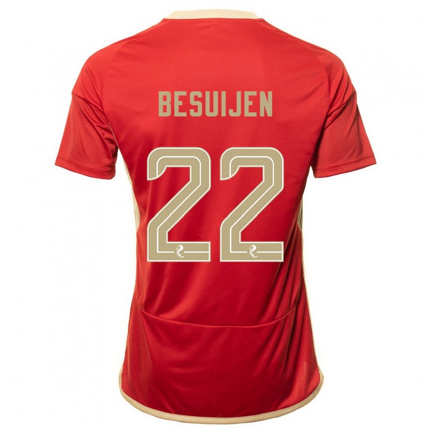 Hombre Fútbol Camiseta Vicente Besuijen #22 Rojo 1ª Equipación 2023/24