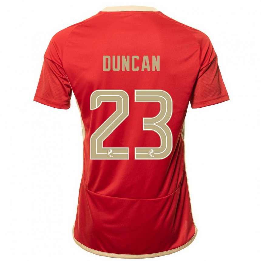 Hombre Fútbol Camiseta Ryan Duncan #23 Rojo 1ª Equipación 2023/24