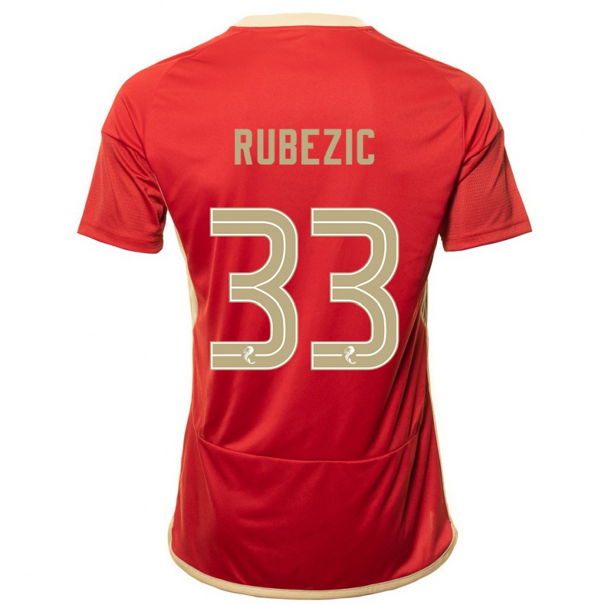 Hombre Fútbol Camiseta Slobodan Rubezic #33 Rojo 1ª Equipación 2023/24