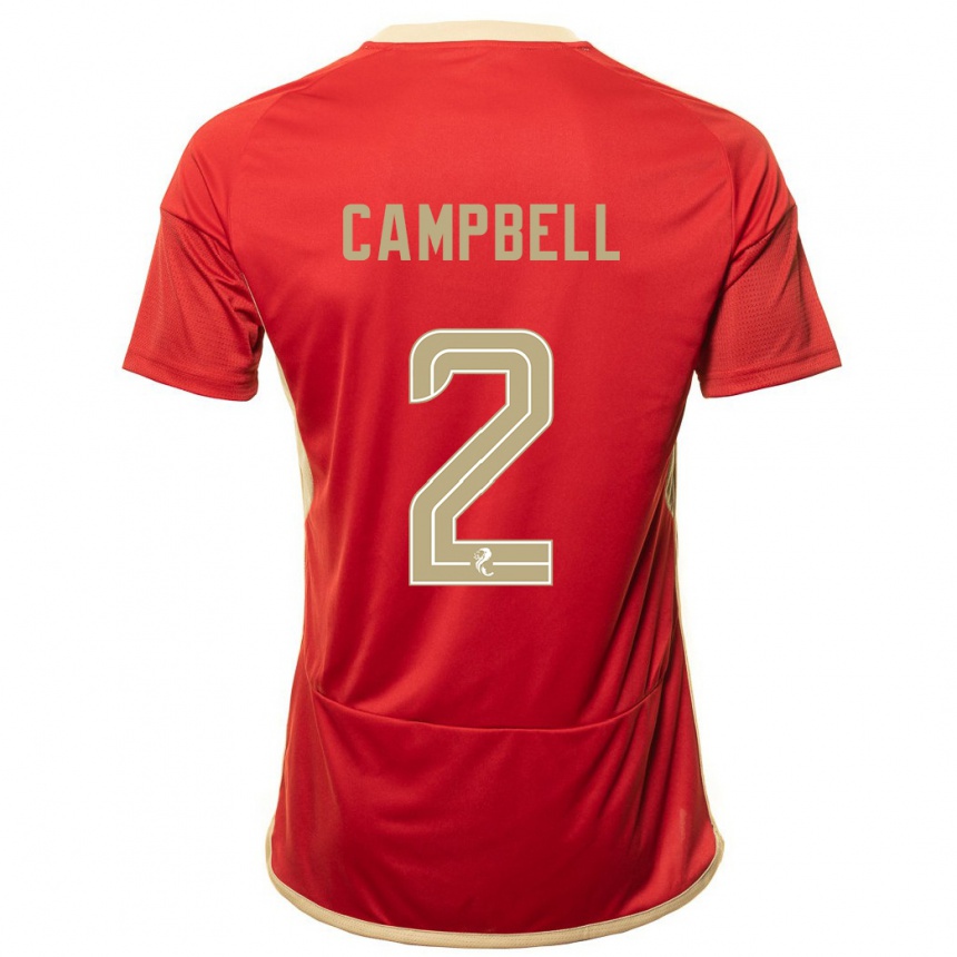 Hombre Fútbol Camiseta Loren Campbell #2 Rojo 1ª Equipación 2023/24