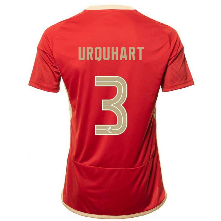 Hombre Fútbol Camiseta Millie Urquhart #3 Rojo 1ª Equipación 2023/24