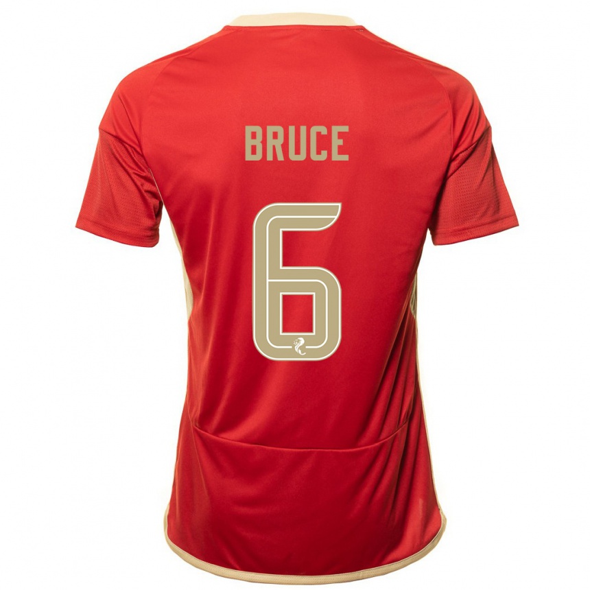 Hombre Fútbol Camiseta Natasha Bruce #6 Rojo 1ª Equipación 2023/24