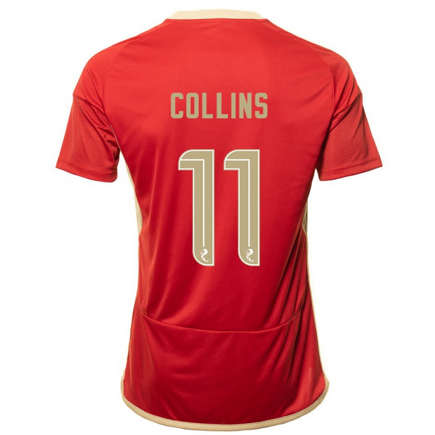 Hombre Fútbol Camiseta Bailley Collins #11 Rojo 1ª Equipación 2023/24