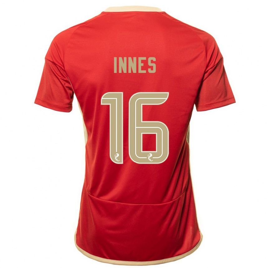 Hombre Fútbol Camiseta Hannah Innes #16 Rojo 1ª Equipación 2023/24