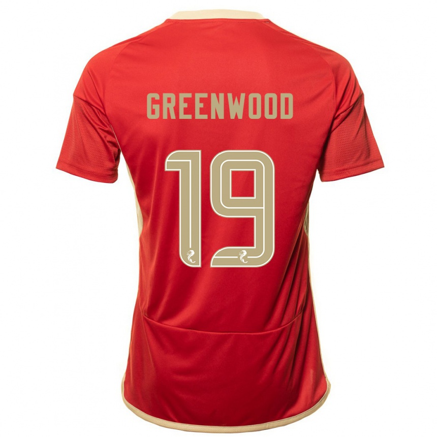 Hombre Fútbol Camiseta Brodie Greenwood #19 Rojo 1ª Equipación 2023/24