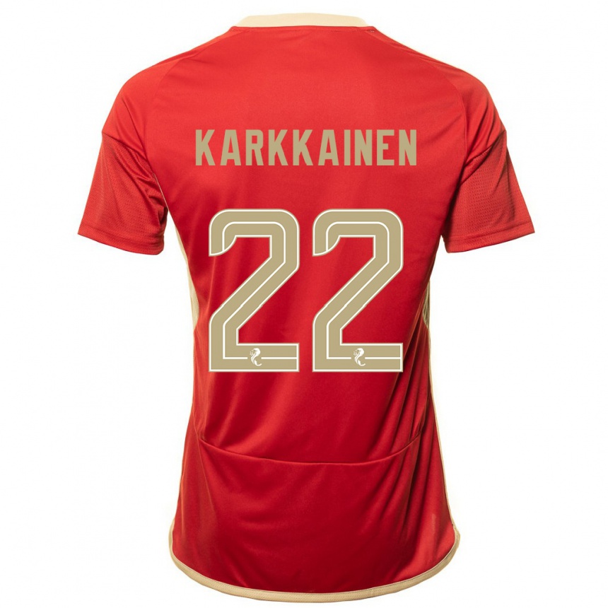 Hombre Fútbol Camiseta Elena Kärkkäinen #22 Rojo 1ª Equipación 2023/24