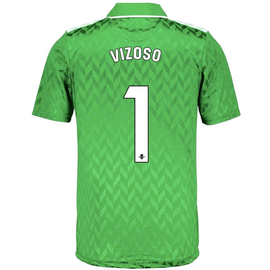 Hombre Fútbol Camiseta Paula Vizoso Prieto #1 Verde 2ª Equipación 2023/24