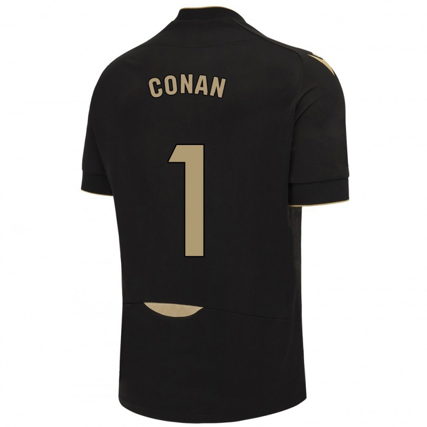 Hombre Fútbol Camiseta Conan Ledesma #1 Negro 2ª Equipación 2023/24