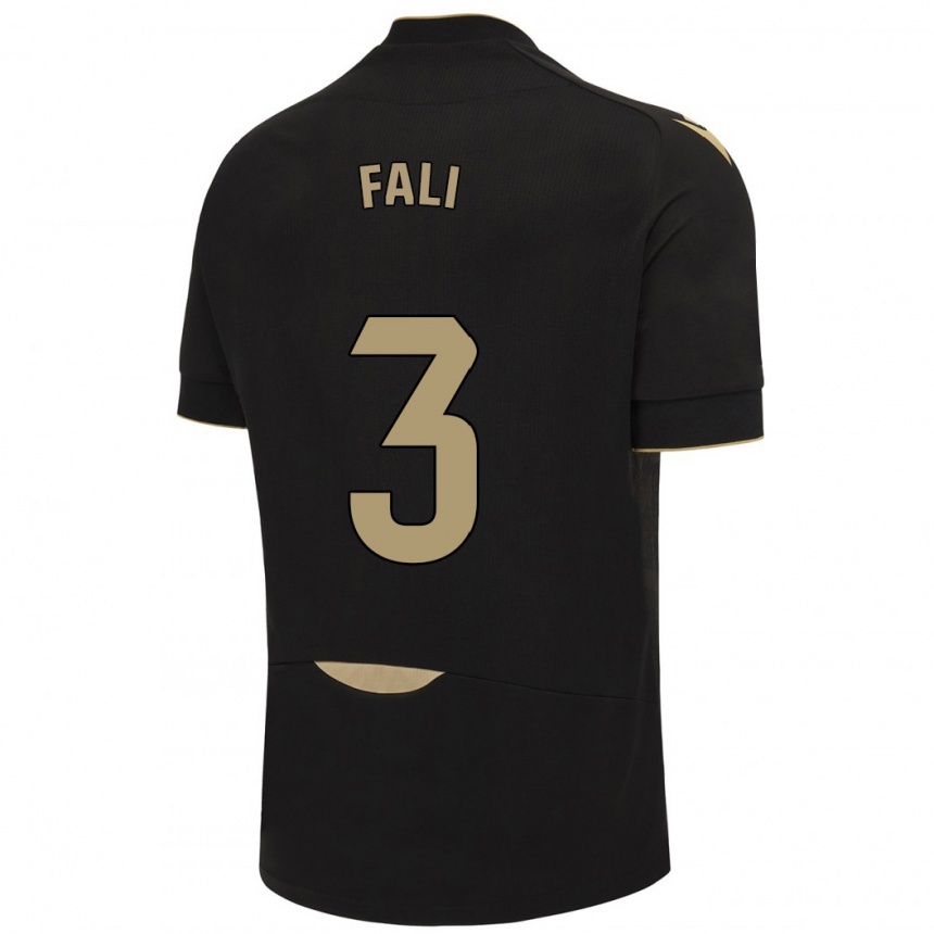 Hombre Fútbol Camiseta Fali #3 Negro 2ª Equipación 2023/24